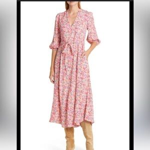 TiMo pink floral dress